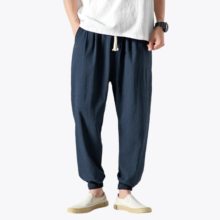Blue Japanese summer pants