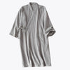 Grey Cotton Kimono Dress Pyjamas