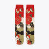 Japanese Flowers Red Socks