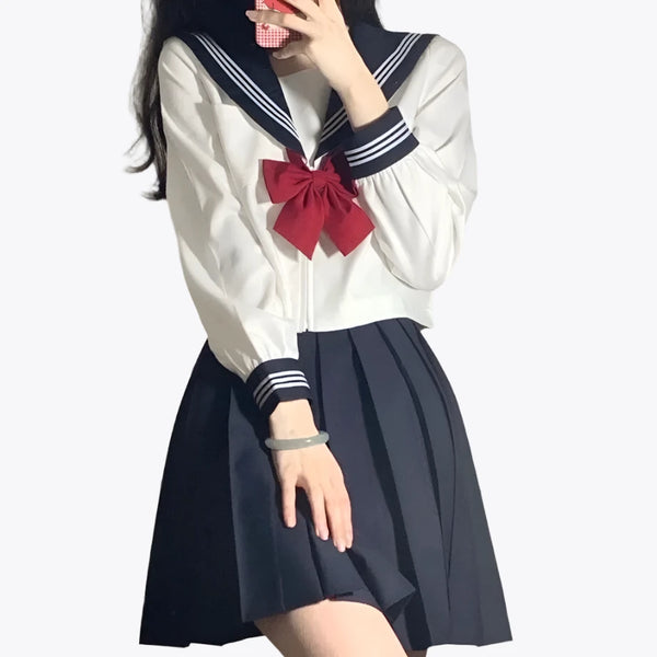 White Japanese School Uniform Korokai