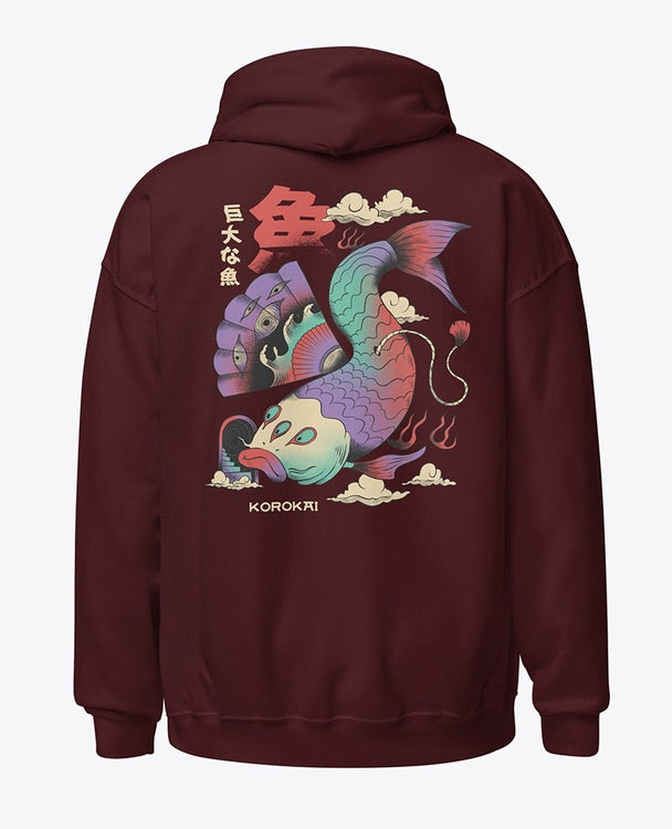 Japanese Graphic Hoodie - Koi Fish