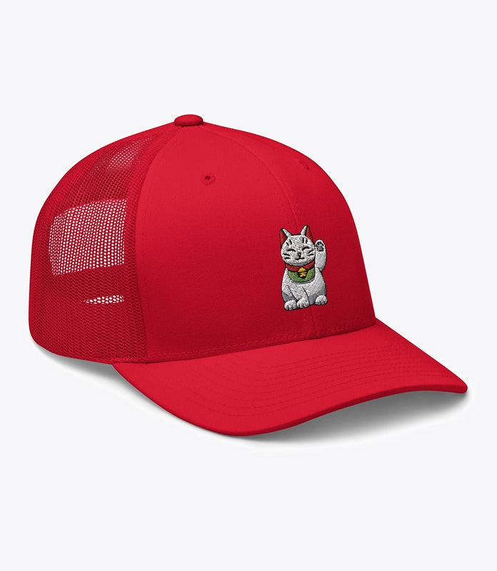 Maneki neko trucker dad hat