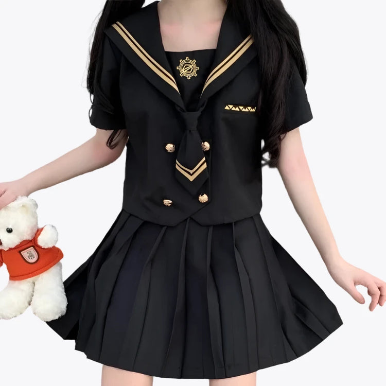 Black Gold Sailor Girl Uniform