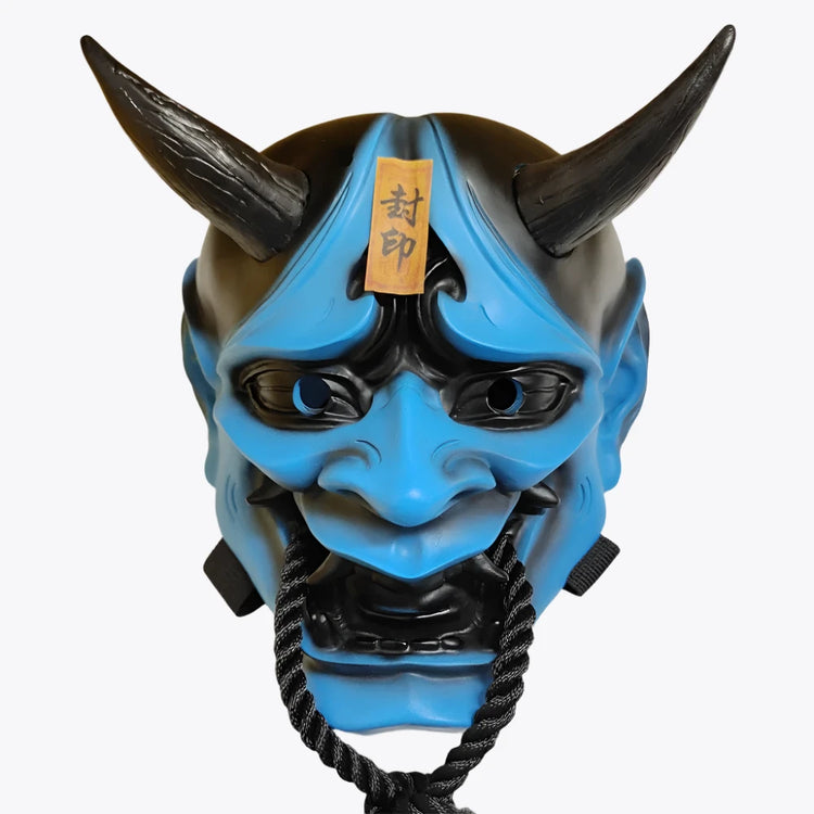 Blue Resin Oni Mask