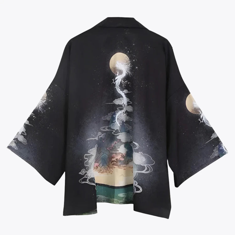 Celestial Dragon Black Kimono