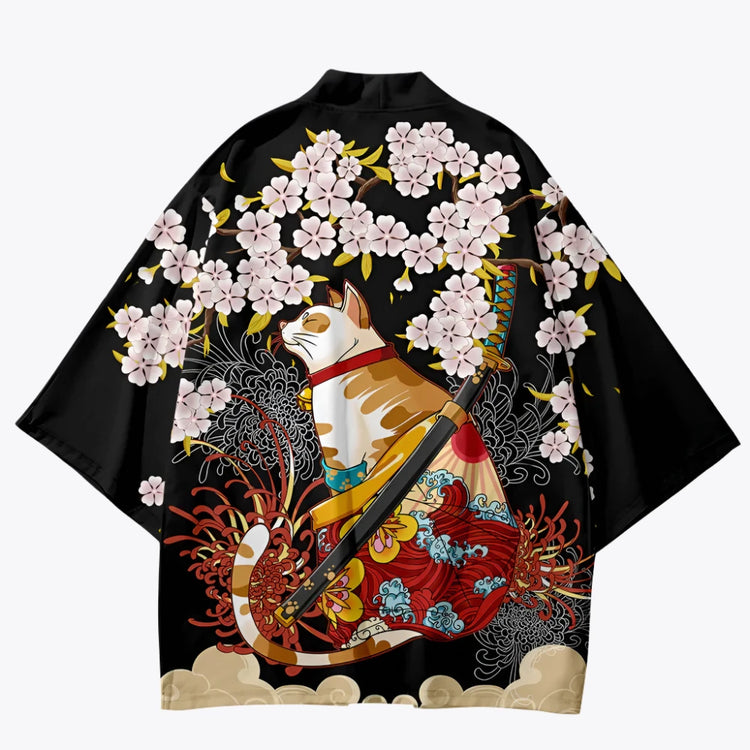 Cherry Blossom Cat Haori