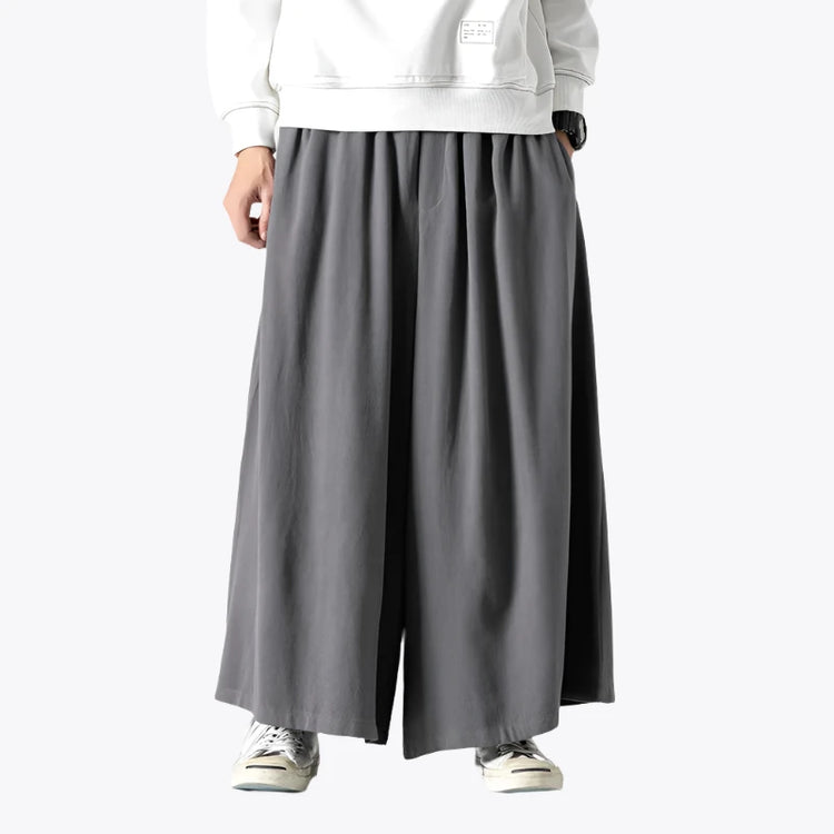 Grey Hakama Streetwear Pants