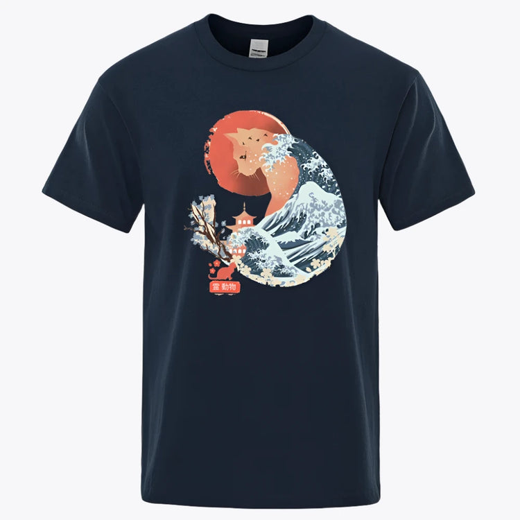 Hokusai Cat Wave T-Shirt