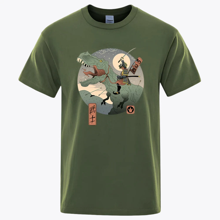 Japanese Art Samurai Green T-Shirt