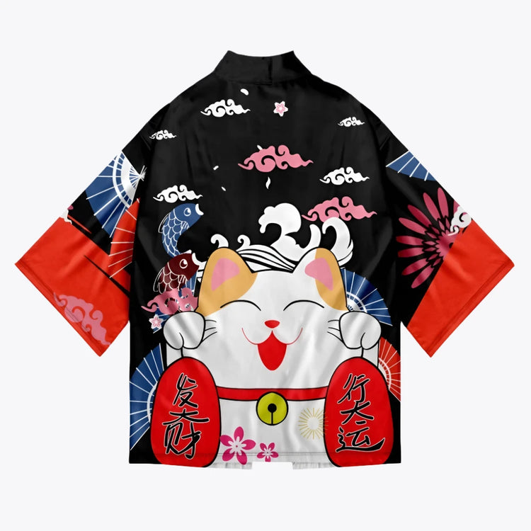 Kawaii Lucky Cat Haori Cardigan