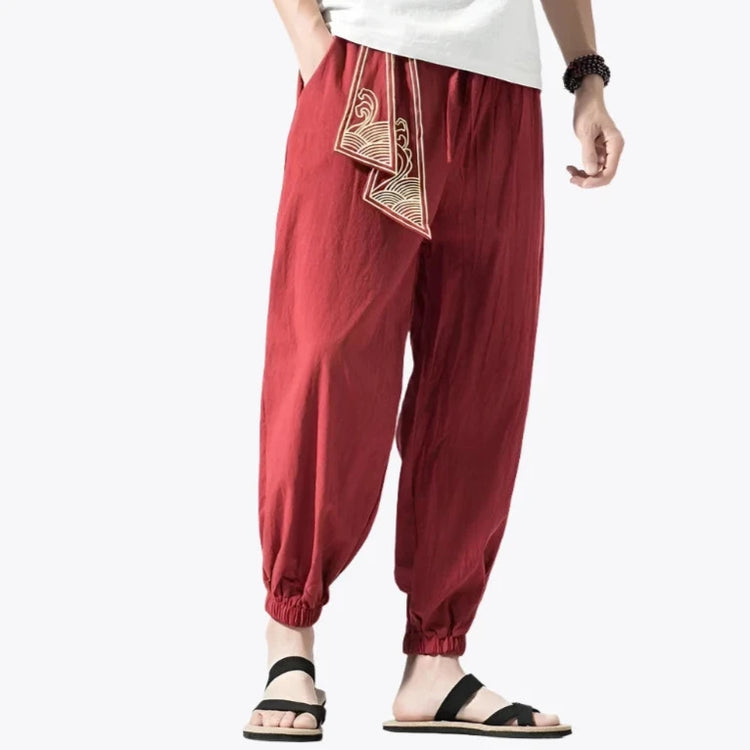 Wave Art Red Pants