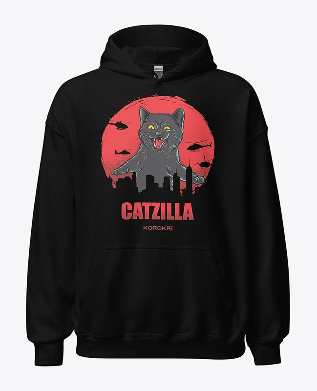 Funny Japanese catzilla hoodie