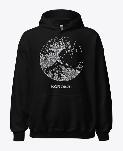 Japanese Black Hoodie | Korokai