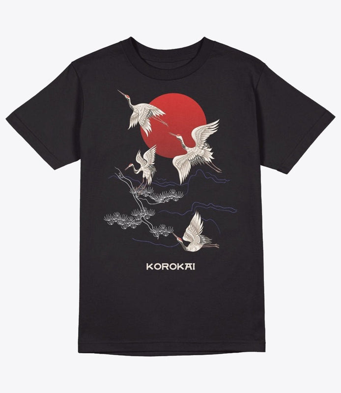 Japanese crane t-shirt