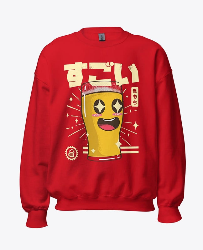 Japanese kawaii beer red sweatshirt