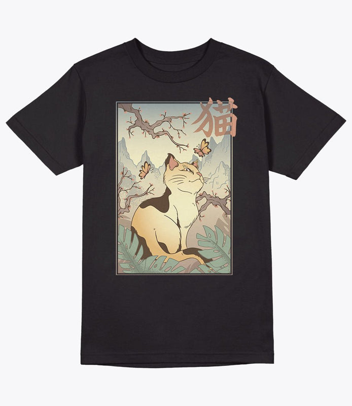 Vintage Ukiyo-E Cat T-Shirt