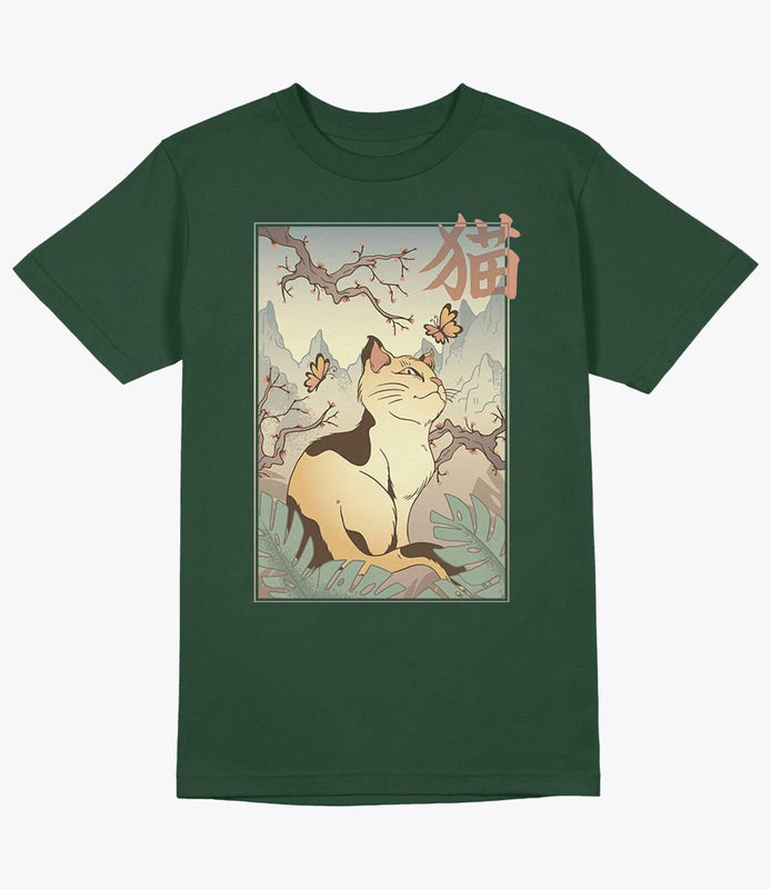 Vintage Ukiyo-E Cat Tee-Shirt